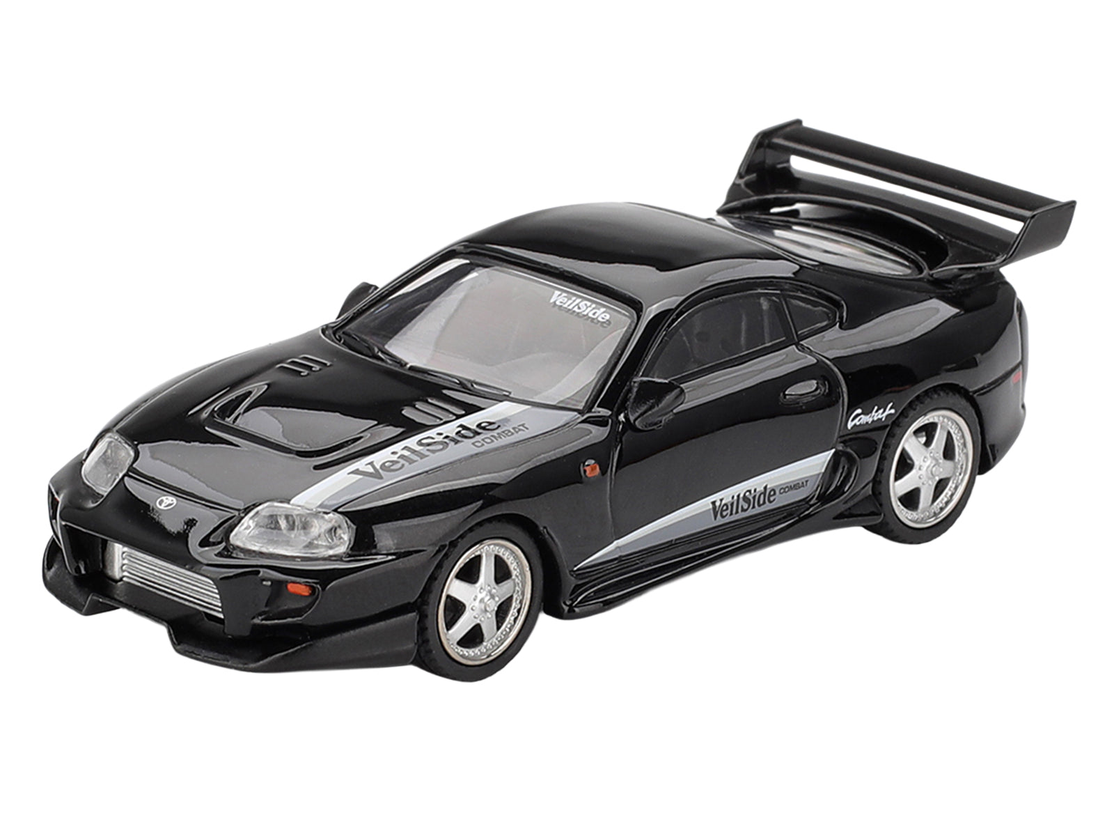 Toyota Supra "VeilSide Combat V-II" Black Limited Edition 1/64 Diecast Model Car by Mini GT