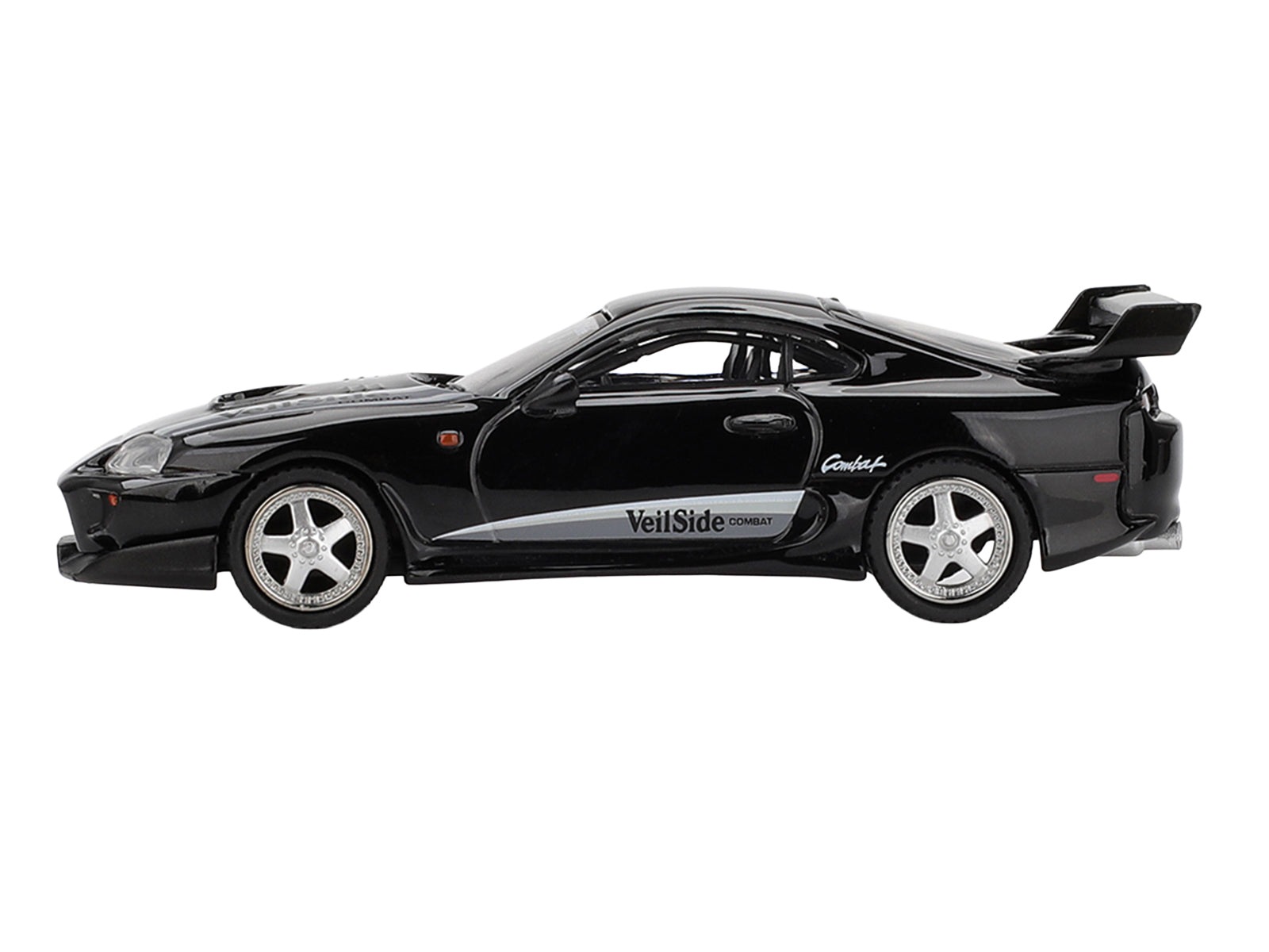 Toyota Supra "VeilSide Combat V-II" Black Limited Edition 1/64 Diecast Model Car by Mini GT