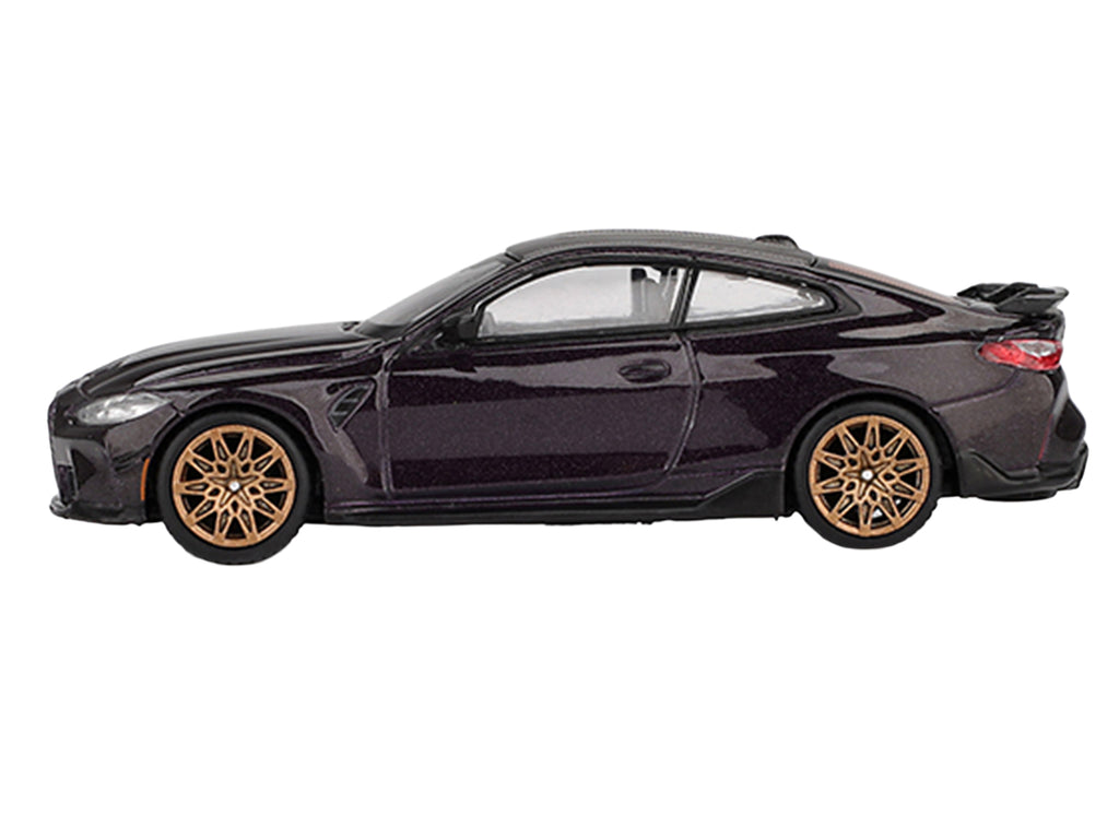 BMW M4 M-Performance Daytona Violet Metallic with Carbon Top Limited Edition 1/64 Diecast Model Car by Mini GT