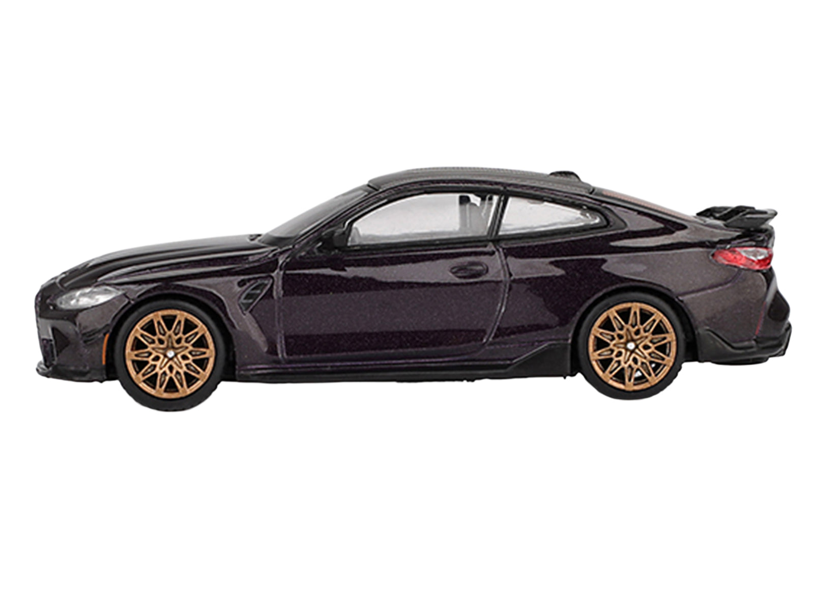 BMW M4 M-Performance Daytona Violet Metallic with Carbon Top Limited Edition 1/64 Diecast Model Car by Mini GT
