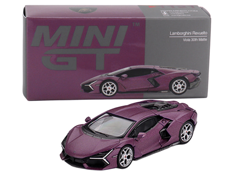 Lamborghini Revuelto Viola 30th Matt Purple Metallic Limited Edition 1/64 Diecast Model Car by Mini GT - image 4