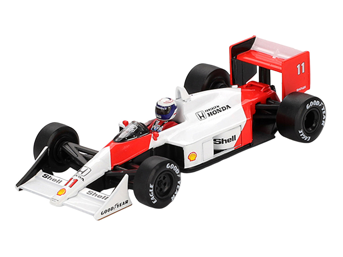 McLaren MP4/4 #11 Alain Prost 2nd Place Formula One F1 "Japanese GP" (1988) with Driver Figure Limited Edition 1/64 Diecast Model Car by Mini GT - image 2