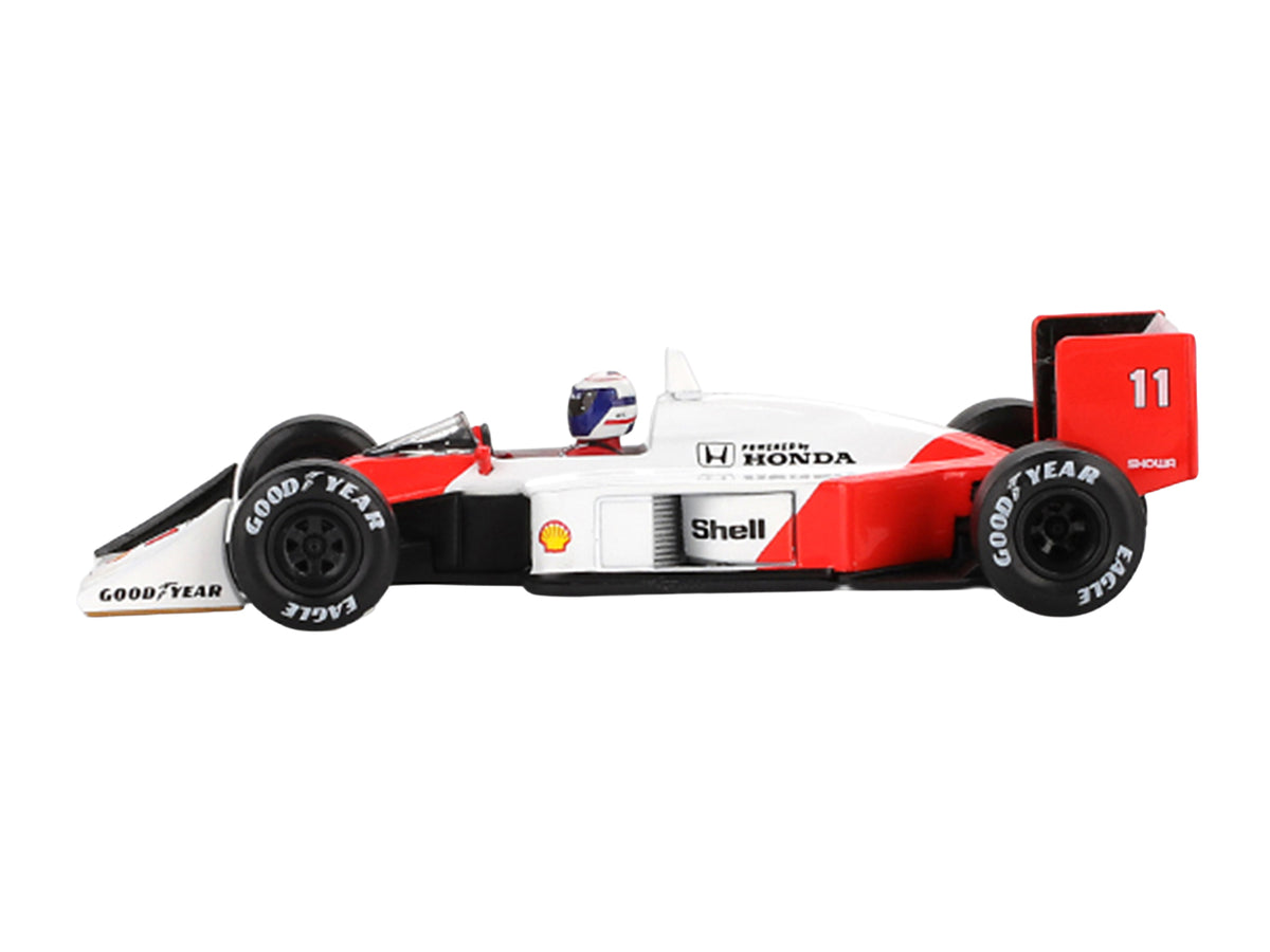 McLaren MP4/4 #11 Alain Prost 2nd Place Formula One F1 "Japanese GP" (1988) with Driver Figure Limited Edition 1/64 Diecast Model Car by Mini GT - image 3