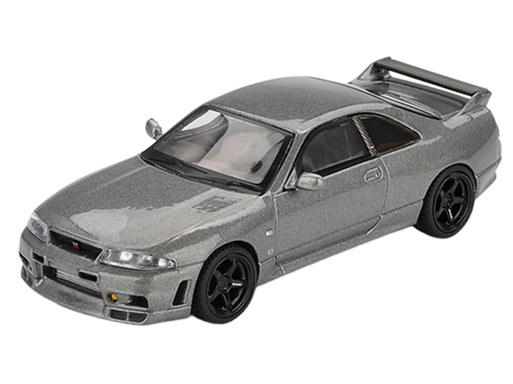 Nissan Skyline GT-R (NISMO BCNR33 CRS Version) RHD (Right Hand Drive) Dark Metal Gray Metallic Limited Edition 1/64 Diecast Model Car by Mini GT - image 2