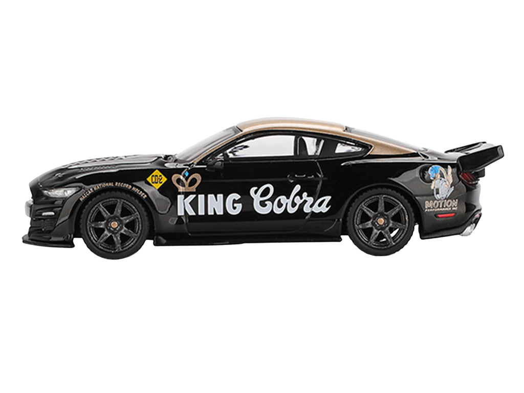 Shelby GT500 Dragon Snake Concept "King Cobra" Black with Gold Metallic Top Limited Edition 1/64 Diecast Model Car by Mini GT - image 2