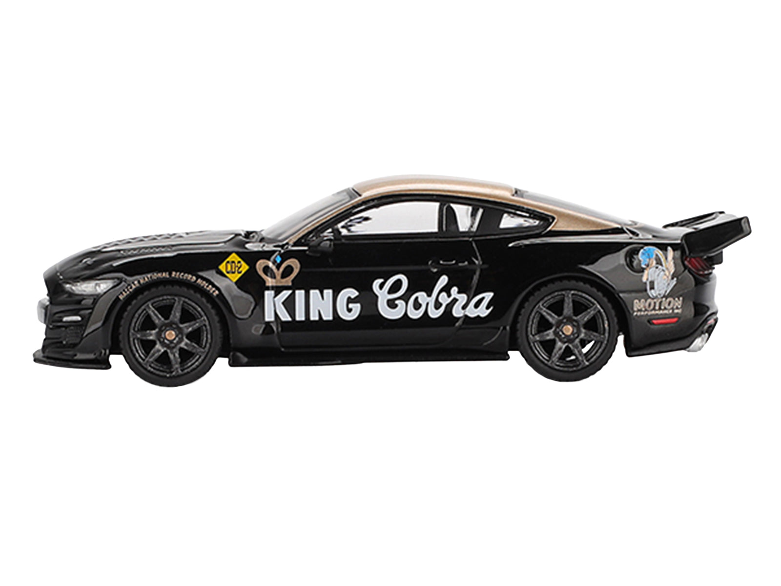 Shelby GT500 Dragon Snake Concept "King Cobra" Black with Gold Metallic Top Limited Edition 1/64 Diecast Model Car by Mini GT - image 2