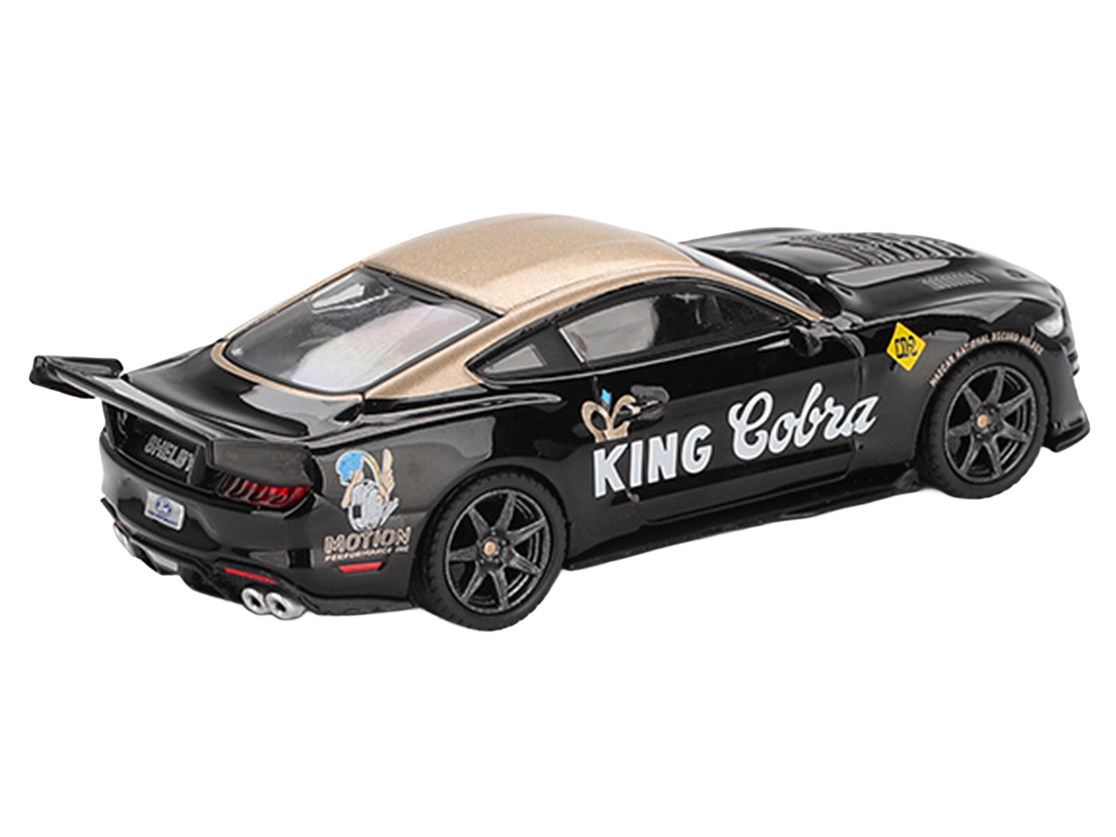 Shelby GT500 Dragon Snake Concept "King Cobra" Black with Gold Metallic Top Limited Edition 1/64 Diecast Model Car by Mini GT - image 3