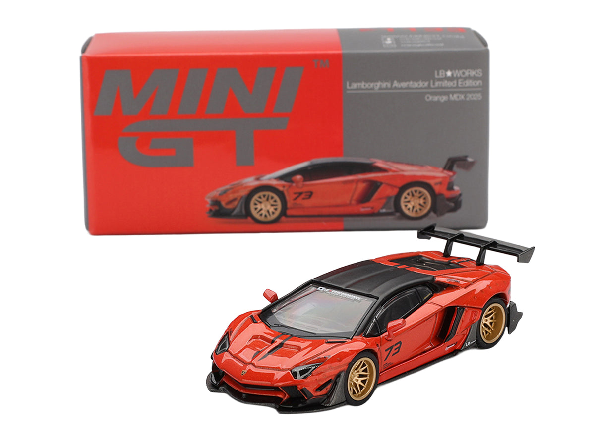 Lamborghini Aventador "LB-Works" Orange with Matt Black Top "Malaysia Diecast Expo (MDX) 2025" Limited Edition 1/64 Diecast Model Car by Mini GT - image 5