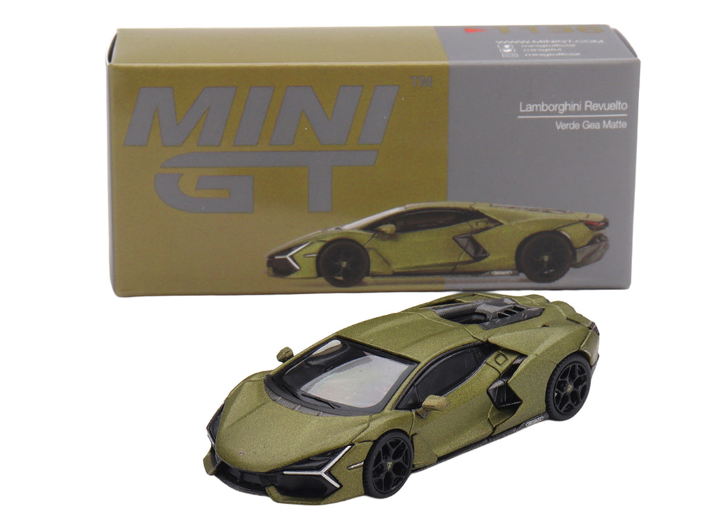Lamborghini Revuelto Verde Gea Matte Green Metallic Limited Edition 1/64 Die Cast Model Car by Mini GT - image 5