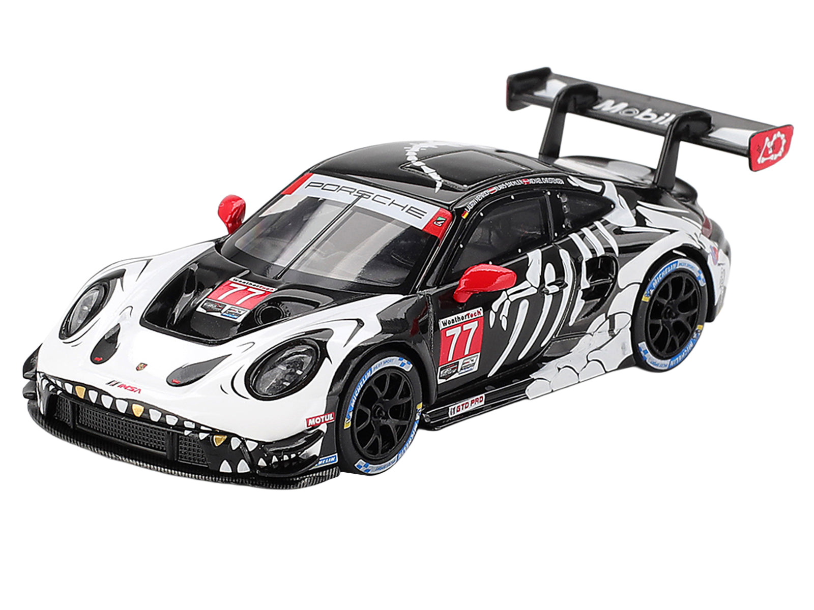 Porsche 911 GT3 R #77 Klaus Bachler - Laurin Heinrich - Michael Christensen "AO Racing Skeleton Rexy" GTD Pro IMSA "Petit Le Mans" (2025) Limited Edition 1/64 Diecast Model Car by Mini GT - image 2