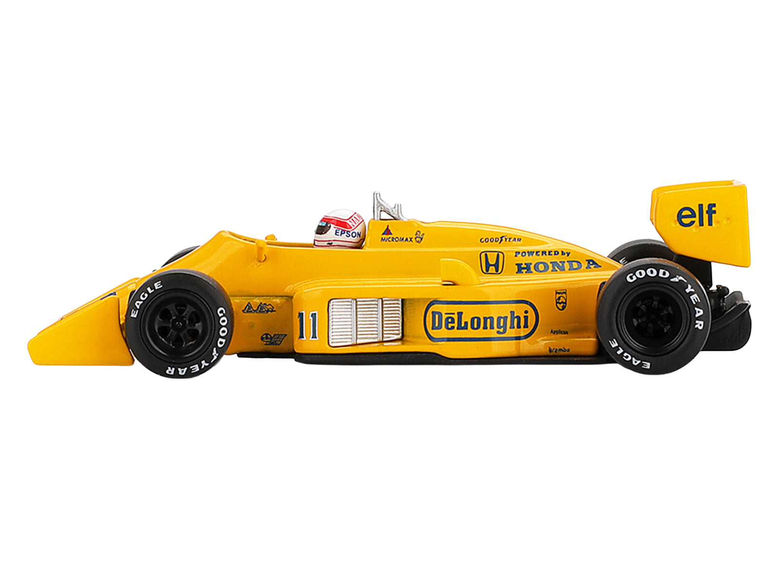 Lotus 99T #11 Satoru Nakajima Formula One F1 "Monaco GP" (1987) with Driver Figure Limited Edition 1/64 Diecast Model Car by Mini GT
