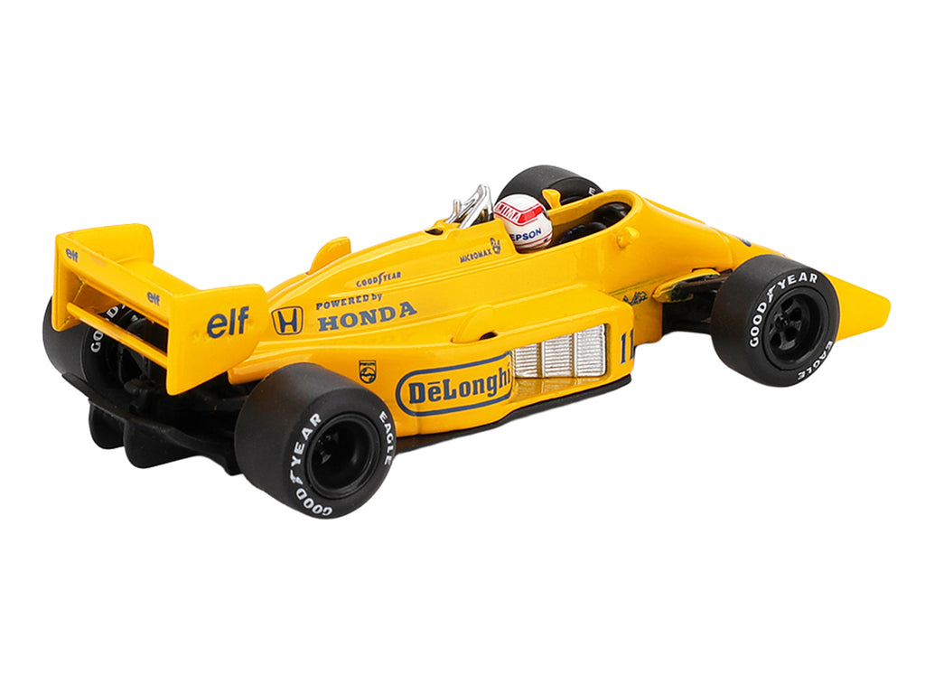 Lotus 99T #11 Satoru Nakajima Formula One F1 "Monaco GP" (1987) with Driver Figure Limited Edition 1/64 Diecast Model Car by Mini GT