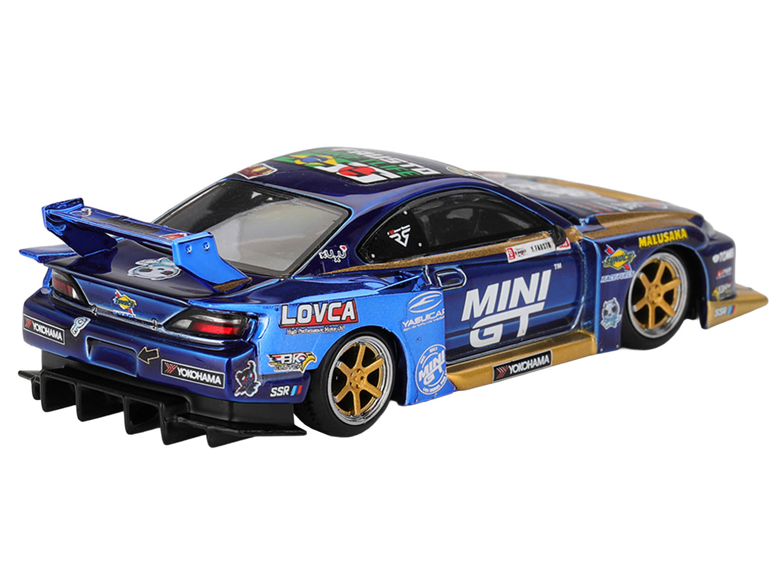 Nissan Silvia (S15) LB-Super Silhouette RHD (Right Hand Drive) #555 Yukio Fausto "Team MINI GT Liberty Walk" "Formula Drift Japan" (2025) Limited Edition 1/64 Diecast Model Car by Mini GT - image 4