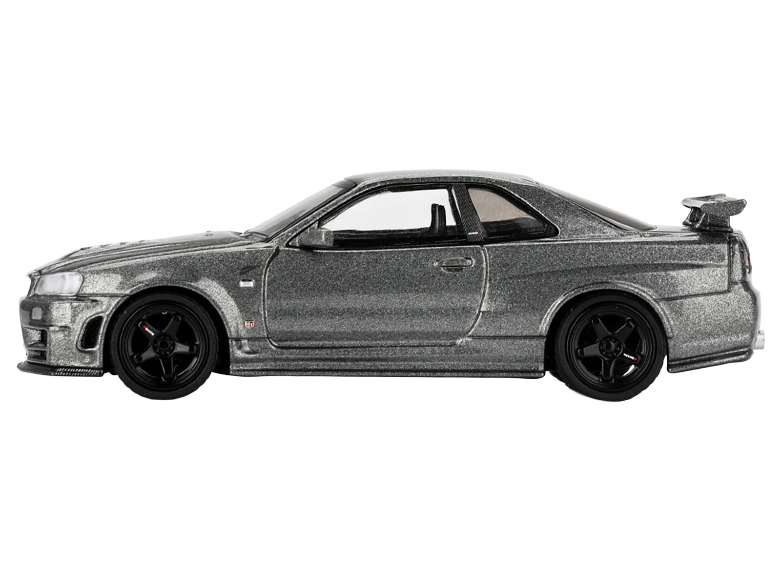 Nissan Skyline GT-R (NISMO BNR34 CRS Version) RHD (Right Hand Drive) Dark Metal Gray Metallic Limited Edition 1/64 Diecast Model Car by Mini GT - image 3