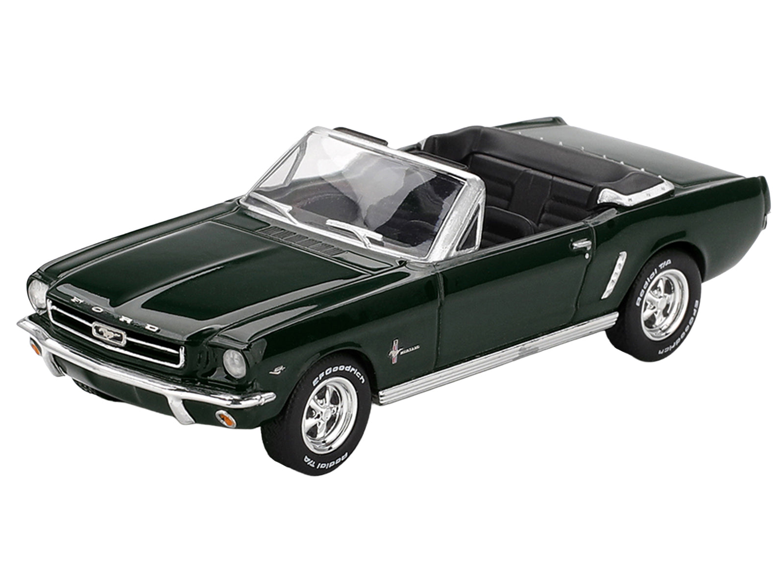 1964 Ford Mustang Convertible Highland Green Limited Edition 1/64 Diecast Model Car by Mini GT - image 2