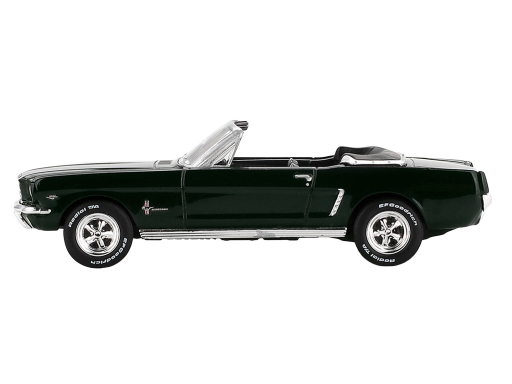 1964 Ford Mustang Convertible Highland Green Limited Edition 1/64 Diecast Model Car by Mini GT - image 3