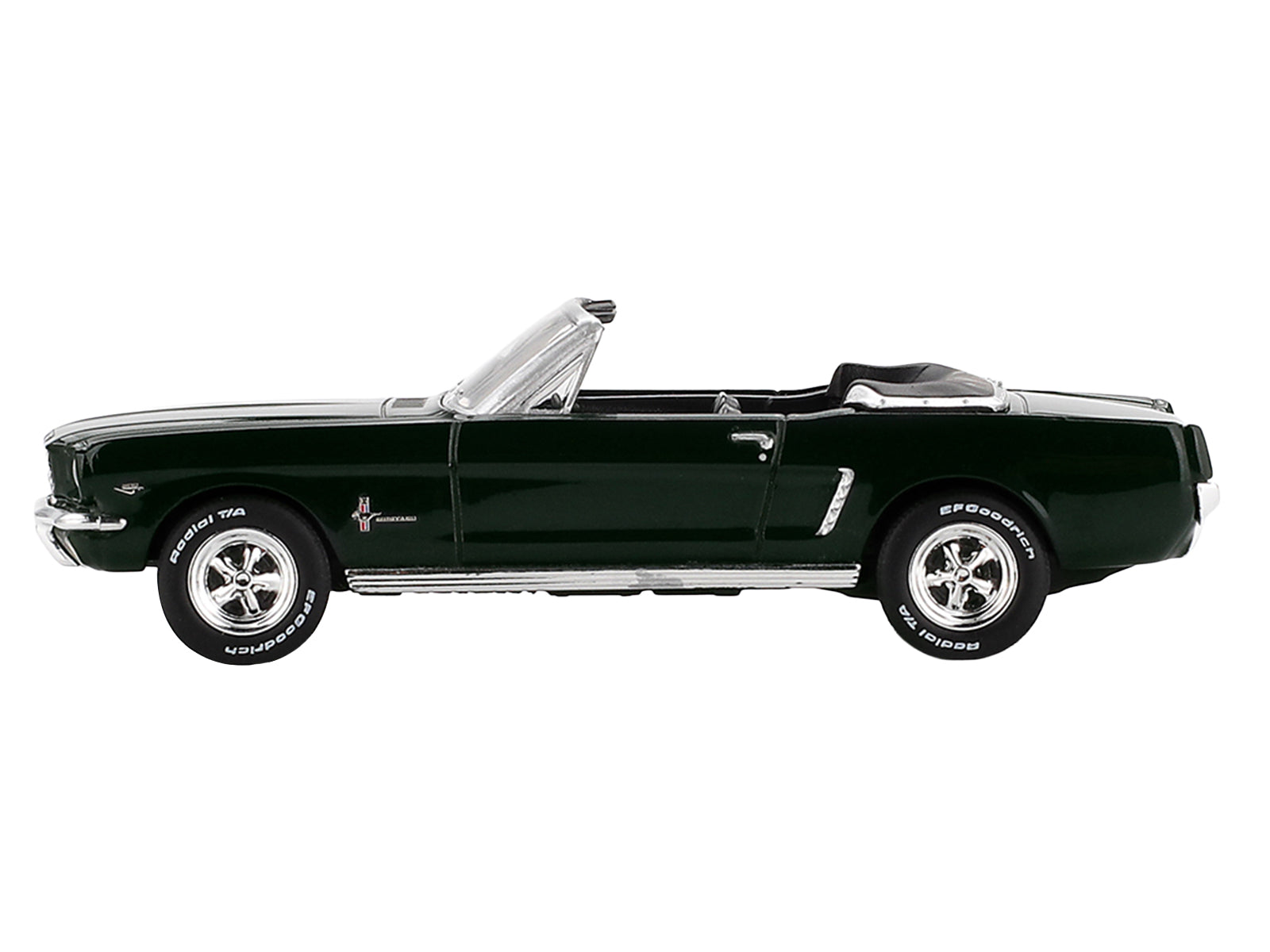 1964 Ford Mustang Convertible Highland Green Limited Edition 1/64 Diecast Model Car by Mini GT - image 3