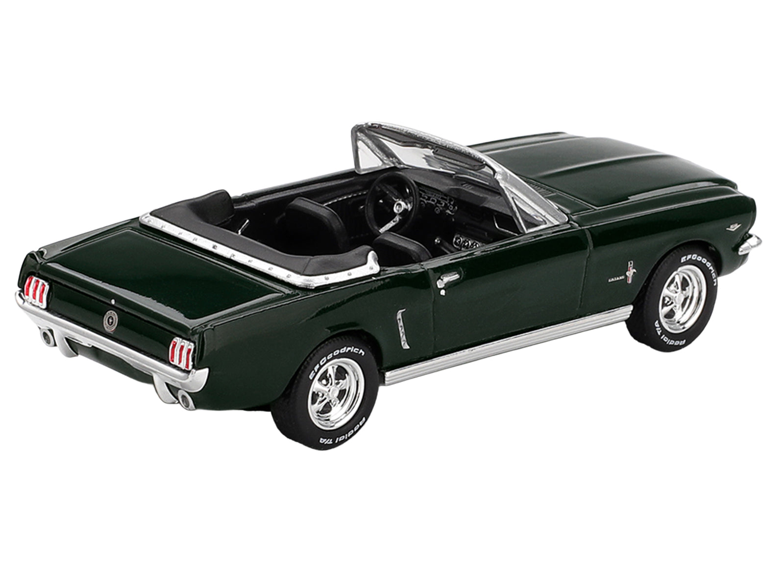 1964 Ford Mustang Convertible Highland Green Limited Edition 1/64 Diecast Model Car by Mini GT - image 4