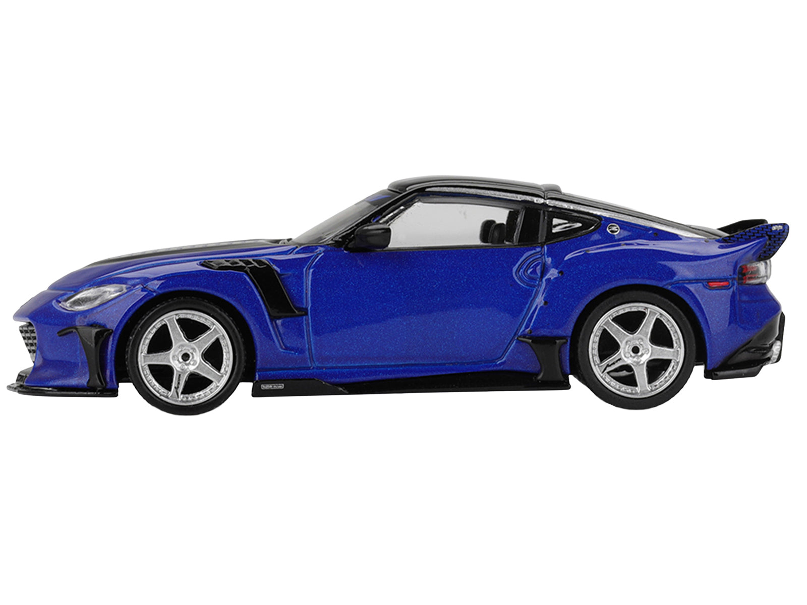 Nissan Z VeilSide FFZ400 Seiran Blue Metallic with Black Top Limited Edition 1/64 Diecast Model Car by Mini GT - image 3