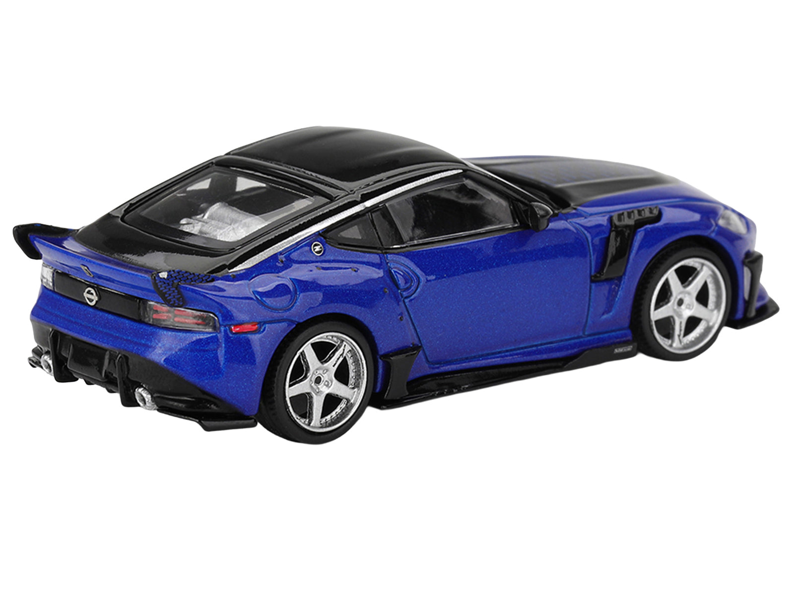 Nissan Z VeilSide FFZ400 Seiran Blue Metallic with Black Top Limited Edition 1/64 Diecast Model Car by Mini GT - image 4