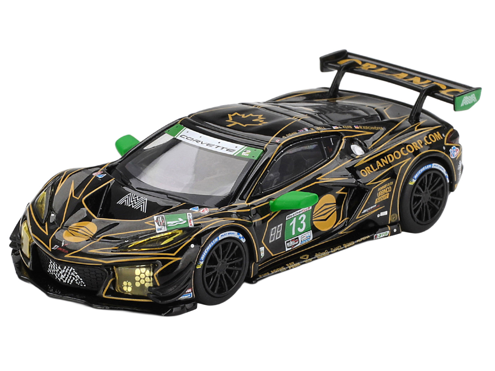 Chevrolet Corvette Z06 GT3.R #13 Matt Bell - Orey Fidani - Lars Kern - Marvin Kirchhofer "AWA" GTD Class Winner IMSA "24 Hours of Daytona" (2025) 1/64 Diecast Model Car by Mini GT - image 2