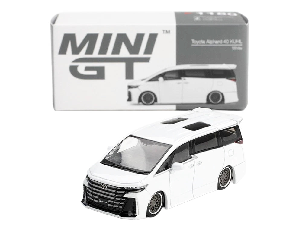 Toyota Vellfire 40 KUHL Van White Metallic Limited Edition 1/64 Die Cast Model Car by Mini GT - image 5