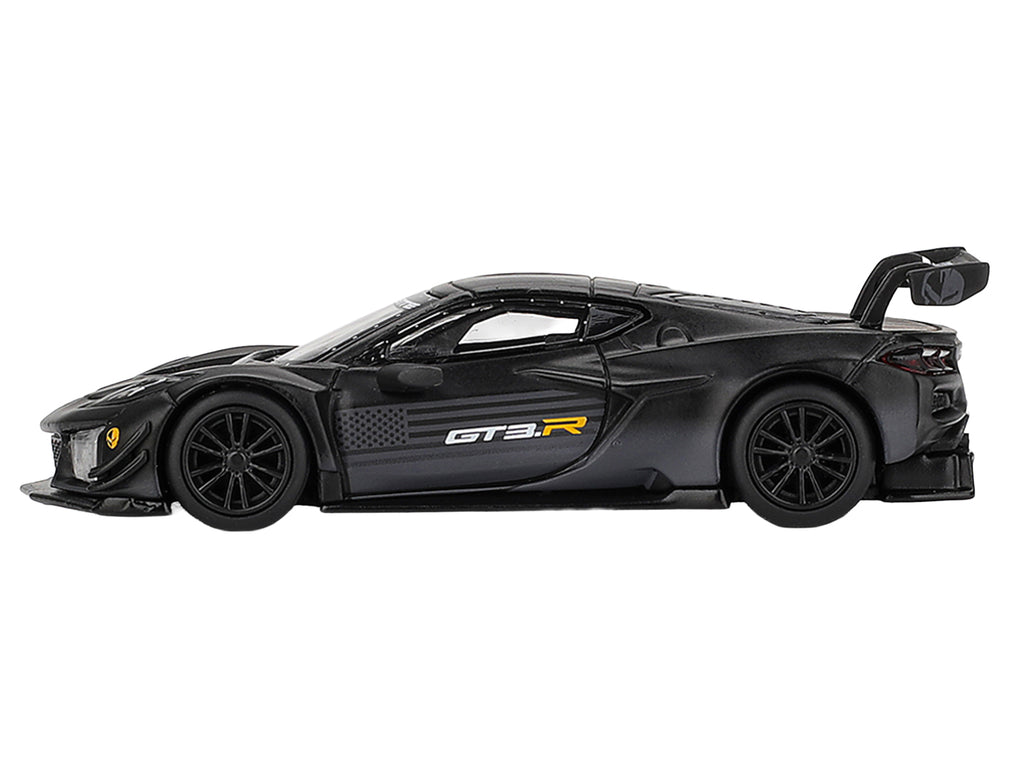 Chevrolet Corvette Z06 GT3.R "Road America Test Car" Black with Graphics Limited Edition 1/64 Diecast Model Car by Mini GT - image 2