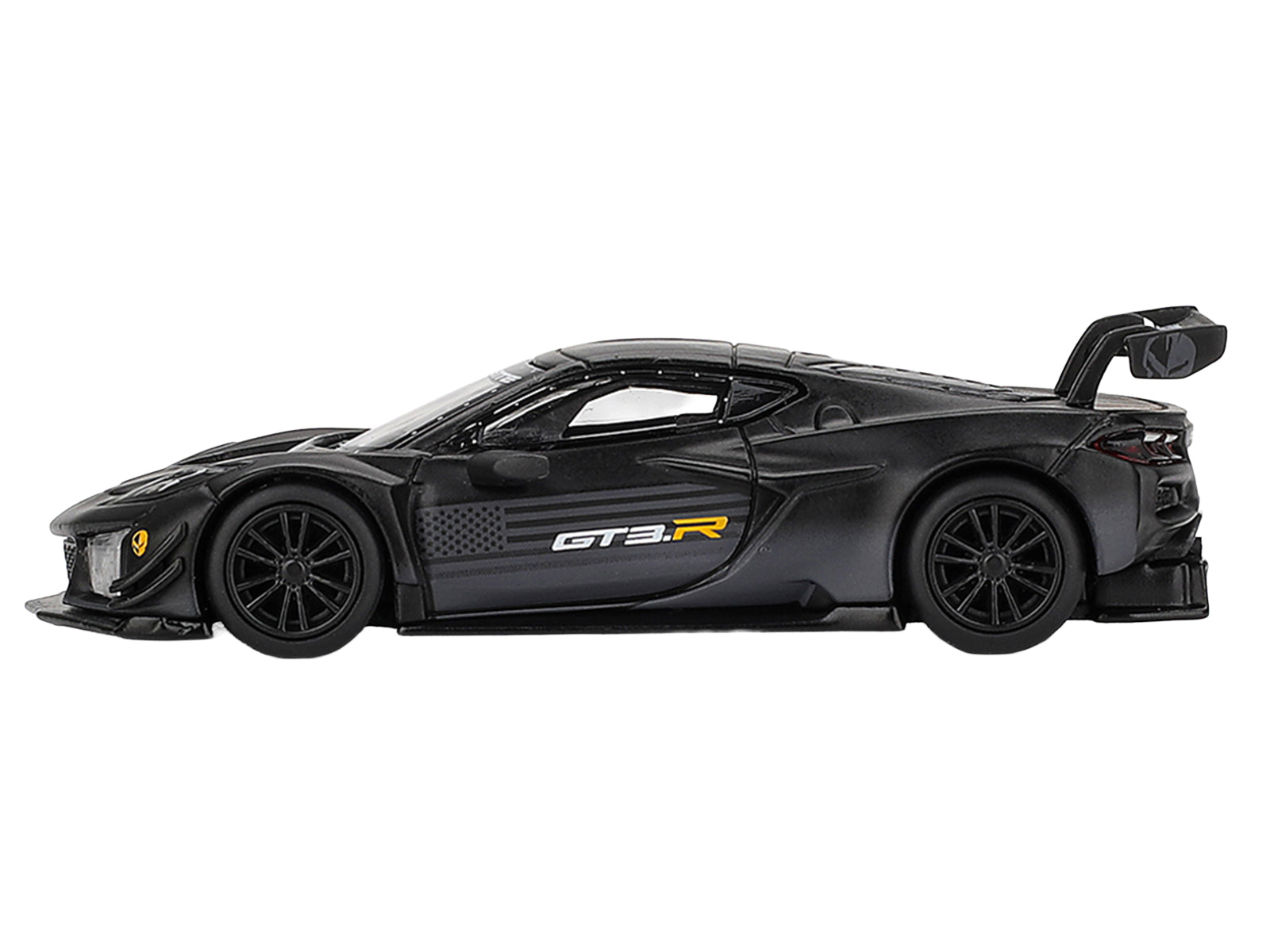 Chevrolet Corvette Z06 GT3.R "Road America Test Car" Black with Graphics Limited Edition 1/64 Diecast Model Car by Mini GT - image 2