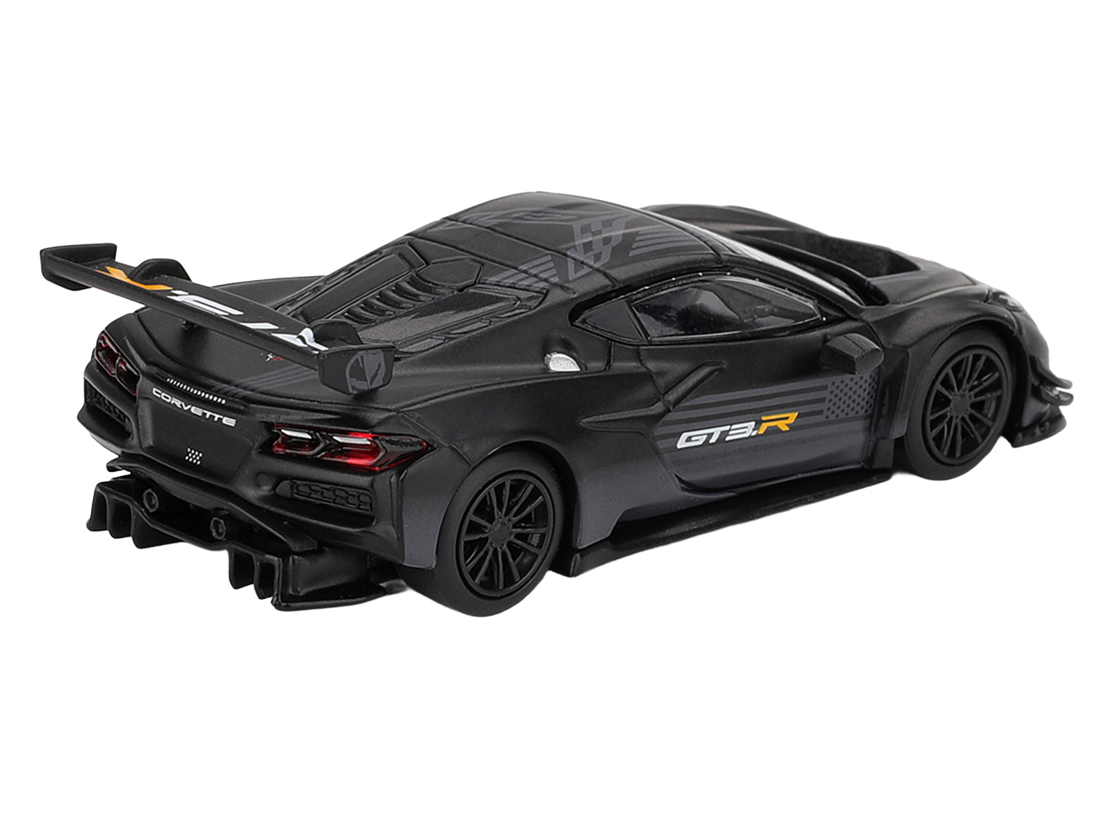 Chevrolet Corvette Z06 GT3.R "Road America Test Car" Black with Graphics Limited Edition 1/64 Diecast Model Car by Mini GT - image 3