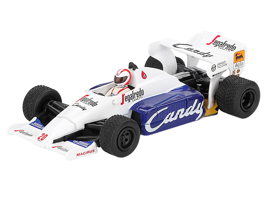 Toleman TG184 #20 Johnny Cecotto Formula One F1 "Monaco GP" (1984) with Driver Figure Limited Edition 1/64 Diecast Model Car by Mini GT