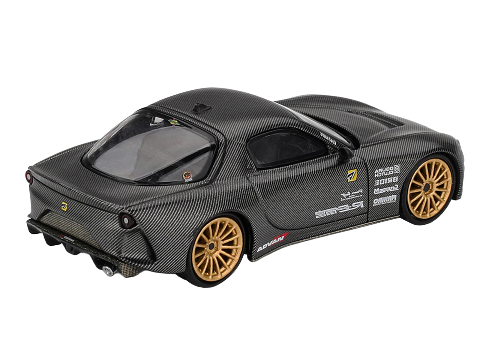 Mazda RX-7 RE-Amemiya "Matsukiyo KOKU 3 Rotor NA-7" Carbon Fiber "Tokyo Auto Salon 2025 Best Tuned Car Award" Limited Edition 1/64 Diecast Model Car by Mini GT