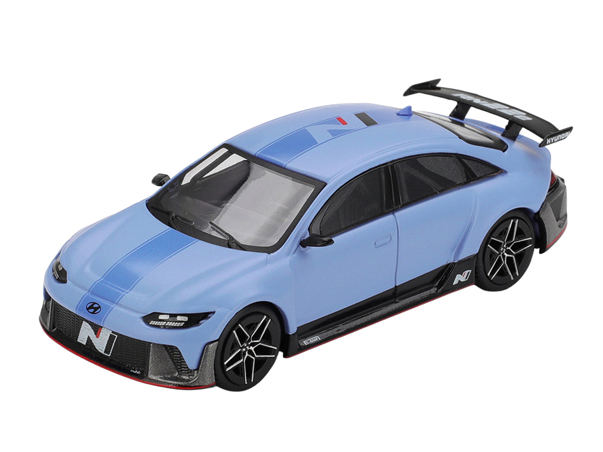 Hyundai RN22e (VP1) Light Blue with Blue Stripe Limited Edition 1/64 Diecast Model Car by Mini GT - image 2