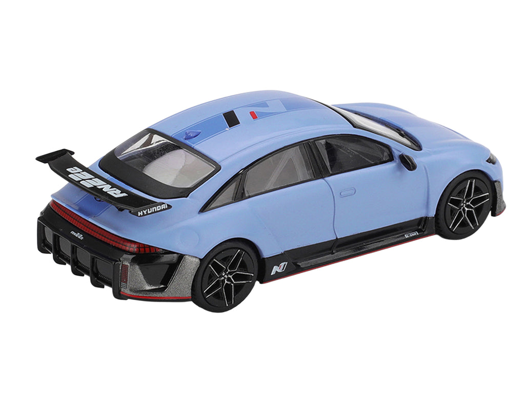 Hyundai RN22e (VP1) Light Blue with Blue Stripe Limited Edition 1/64 Diecast Model Car by Mini GT - image 4