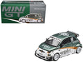Abarth 595 LB-Works "TY Edition" #59 Green Metallic and White with Gold Stripes and Graphics Limited Edition 1/64 Die Cast Model Car by Mini GT