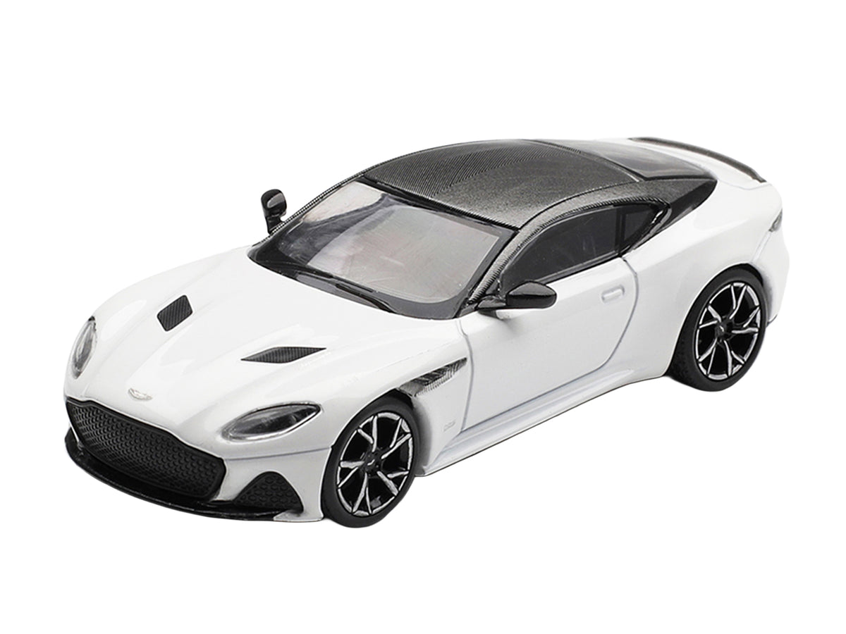 Aston Martin DBS RHD (Right Hand Drive) Stratus White with Carbon Top Limited Edition 1/64 Diecast Model Car by Mini GT - image 2