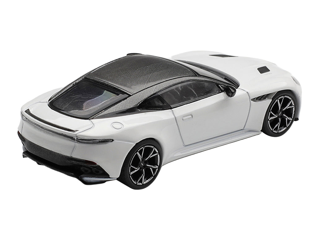 Aston Martin DBS RHD (Right Hand Drive) Stratus White with Carbon Top Limited Edition 1/64 Diecast Model Car by Mini GT - image 4