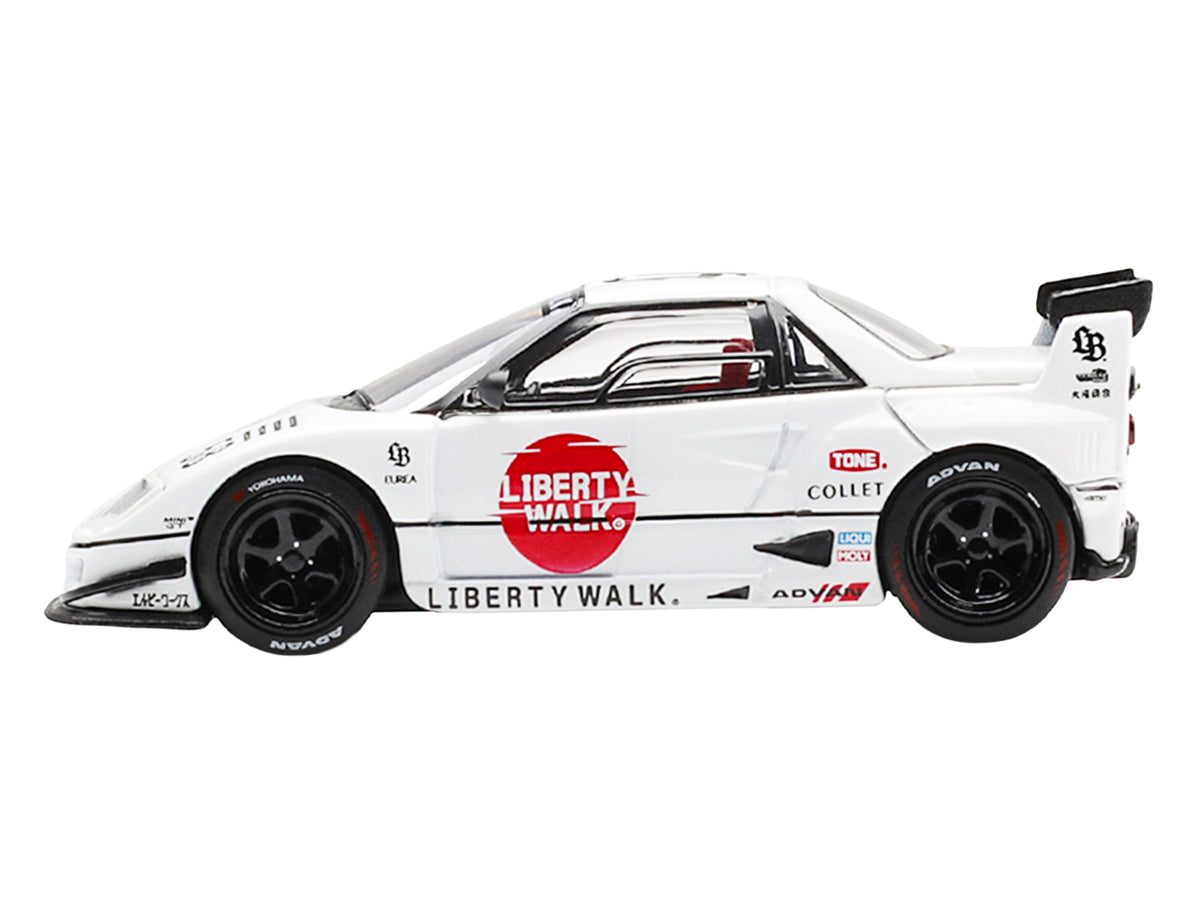 Mazda AZ-1 Liberty Walk LB40 RHD (Right Hand Drive) #58 "LB-Hinomaru" White with Graphics and Red Interior Limited Edition 1/64 Diecast Model Car by Mini GT - image 3