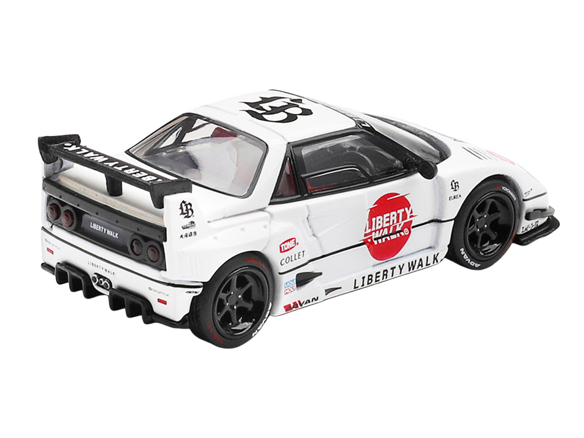 Mazda AZ-1 Liberty Walk LB40 RHD (Right Hand Drive) #58 "LB-Hinomaru" White with Graphics and Red Interior Limited Edition 1/64 Diecast Model Car by Mini GT - image 4