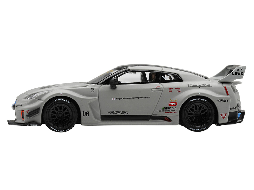 Nissan 35GT-RR Ver.1 "LB-Silhouette Works GT" Matt Gray with Black Top Limited Edition 1/64 Diecast Model Car by Mini GT - image 3
