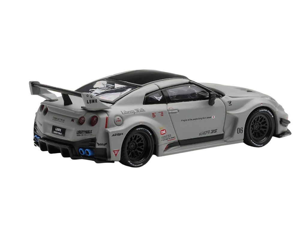 Nissan 35GT-RR Ver.1 "LB-Silhouette Works GT" Matt Gray with Black Top Limited Edition 1/64 Diecast Model Car by Mini GT - image 4