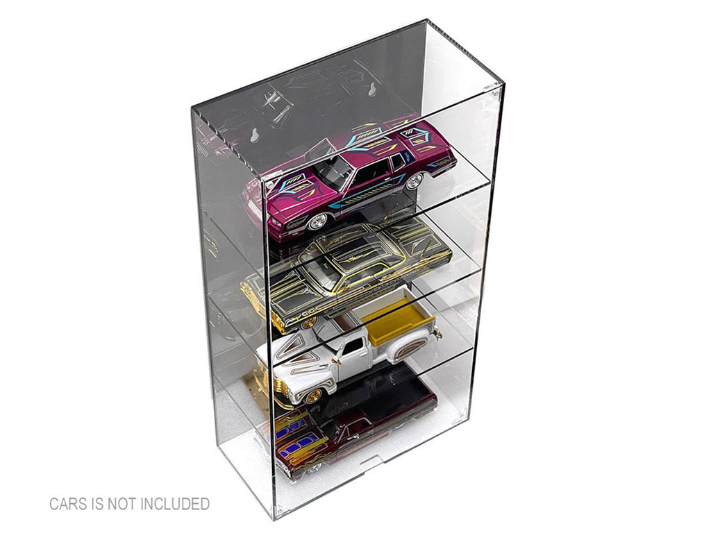 Showcase 4 Car Display Case Wall Mount with Black Back Panel "Mijo Exclusives" for 1/24-1/25 Scale Models - image 3