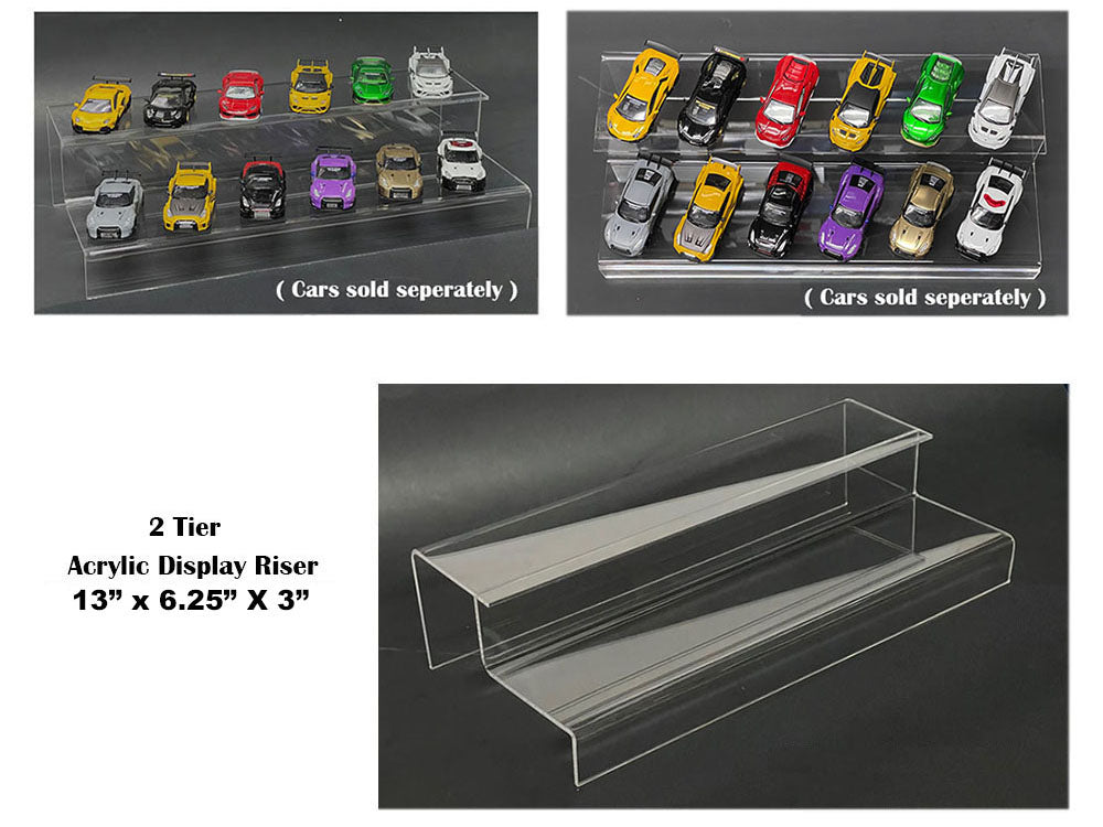 2 Tier Acrylic Stand Riser "Mijo Exclusives" for 1/64 Scale Models - image 2