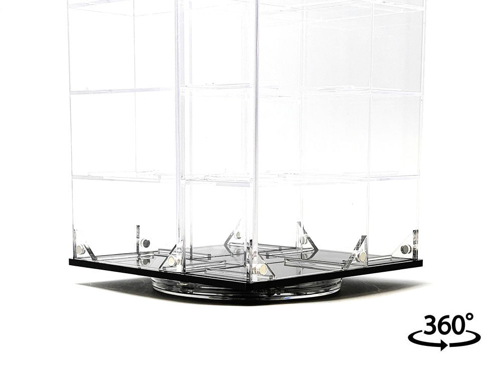 Acrylitower Showcase 24 Car Display Desktop Spinner with Cover Clear "Mijo Exclusives" for 1/64 Scale Models - image 3