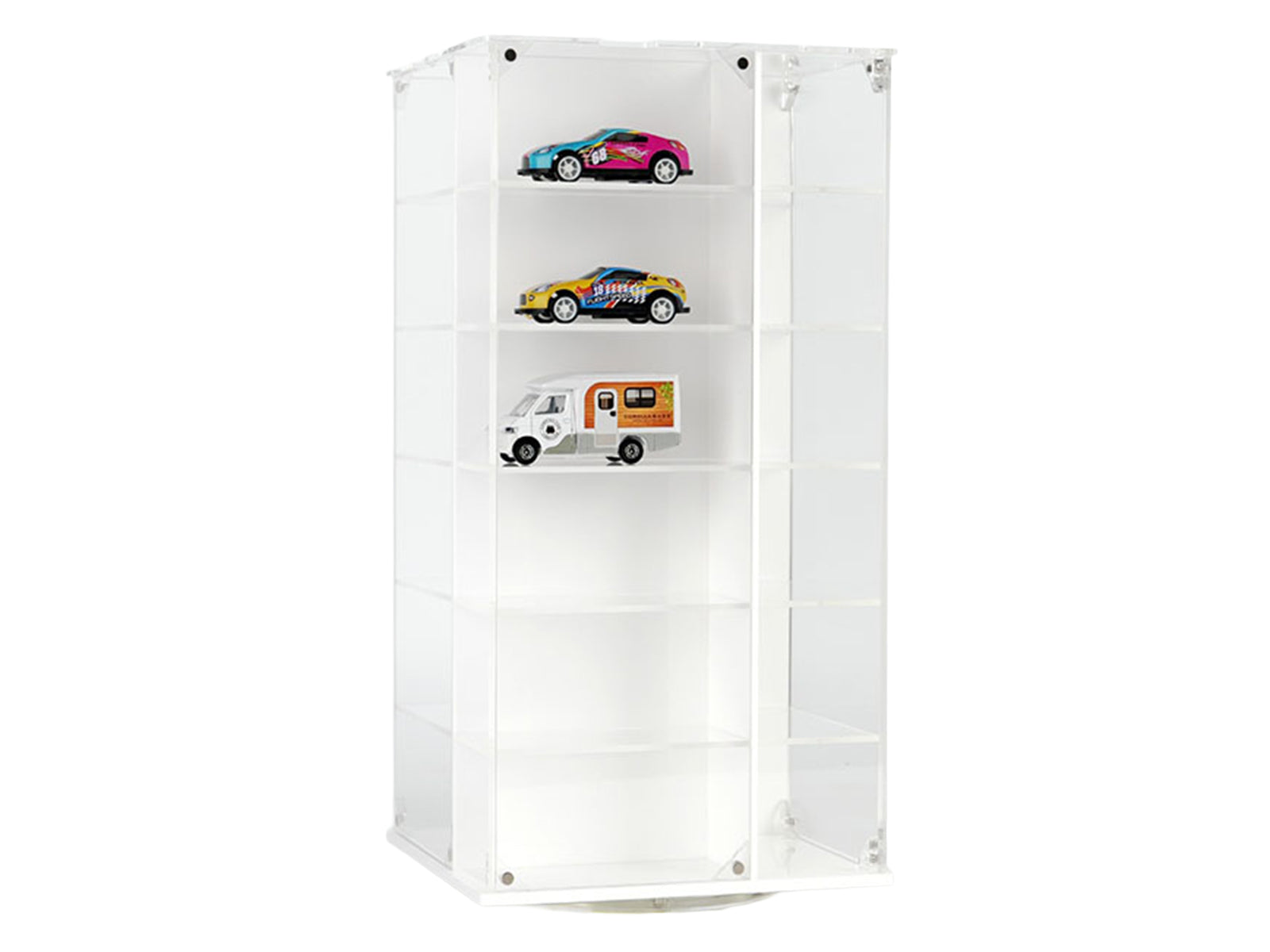 Acrylitower Showcase 24 Car Display Desktop Spinner with Cover White "Mijo Exclusives" for 1/64 Scale Models - image 4