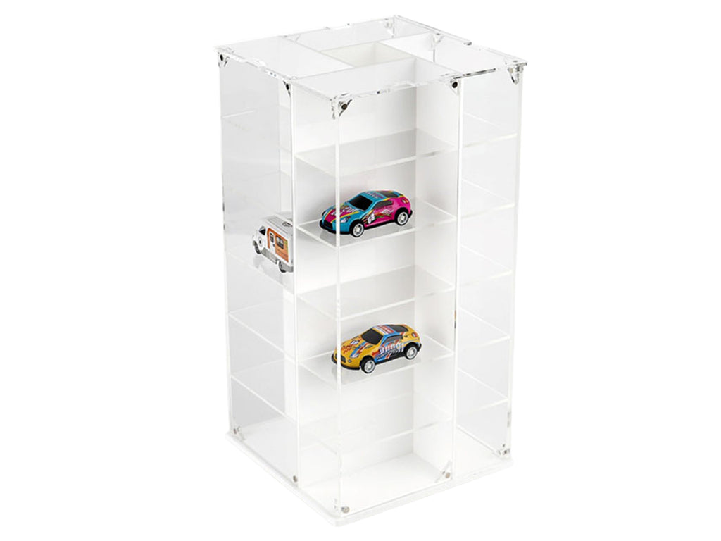 Acrylitower Showcase 24 Car Display Desktop Spinner with Cover White "Mijo Exclusives" for 1/64 Scale Models - image 3