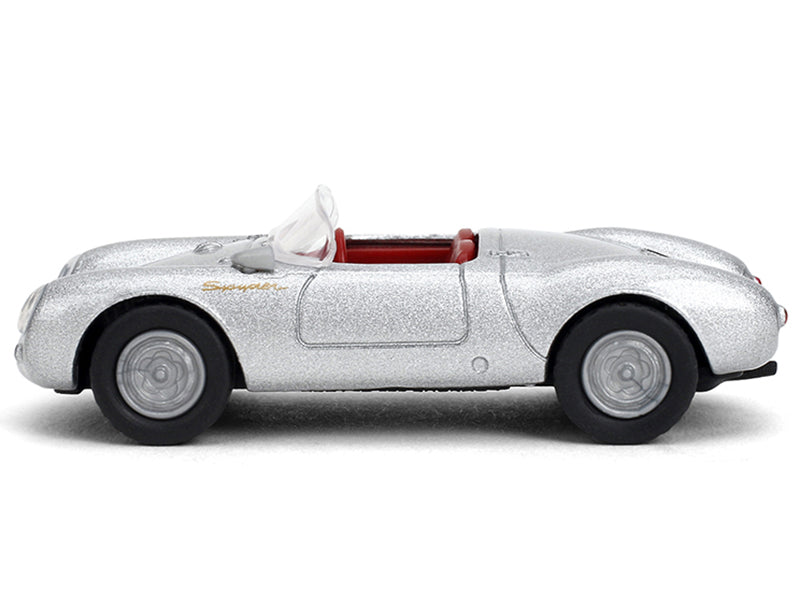 1955 Porsche 550 Spyder Silver Metallic with Red Interior "Collection" Series 1/64 Diecast Model Car by Majorette - image 2