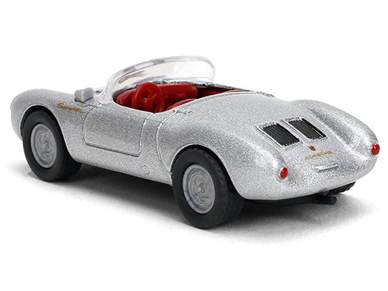 1955 Porsche 550 Spyder Silver Metallic with Red Interior "Collection" Series 1/64 Diecast Model Car by Majorette - image 3