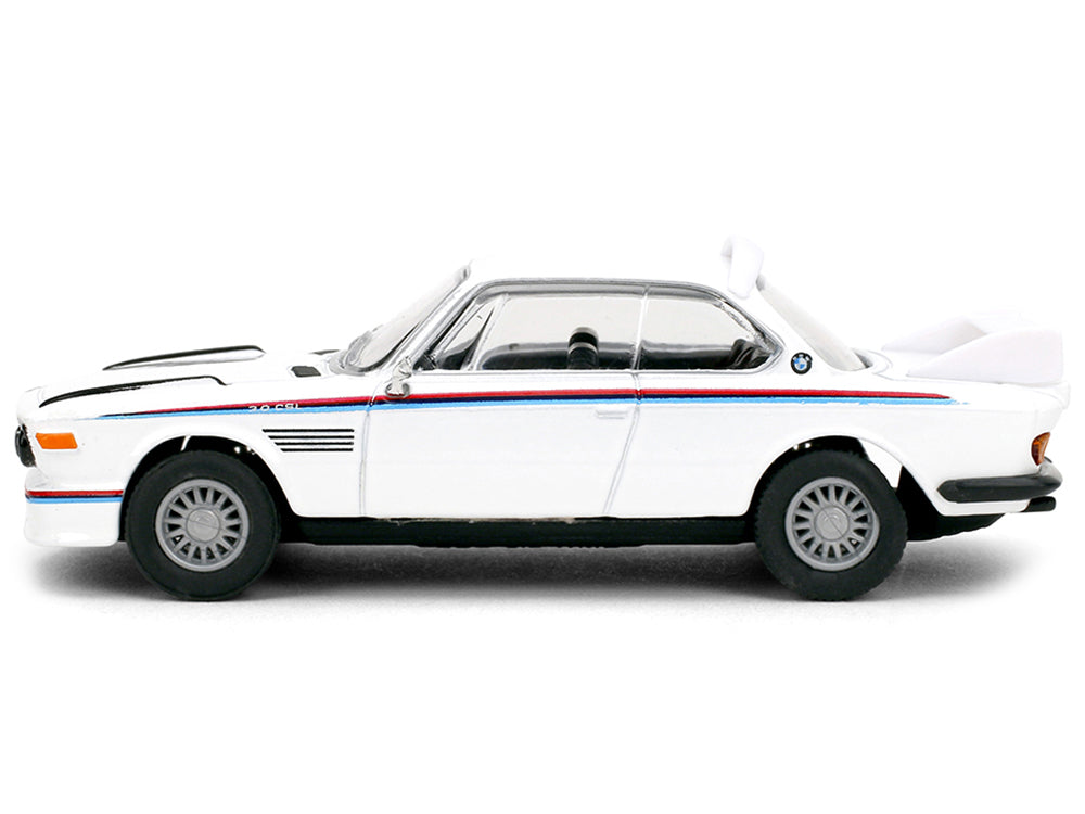 1975 BMW 3.0 CSL White with Red and Blue Stripes "Collection" Series 1/64 Diecast Model Car by Majorette - image 2