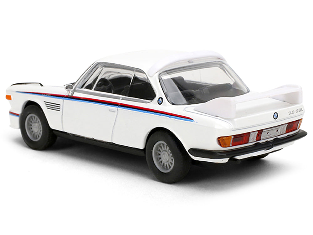 1975 BMW 3.0 CSL White with Red and Blue Stripes "Collection" Series 1/64 Diecast Model Car by Majorette - image 3