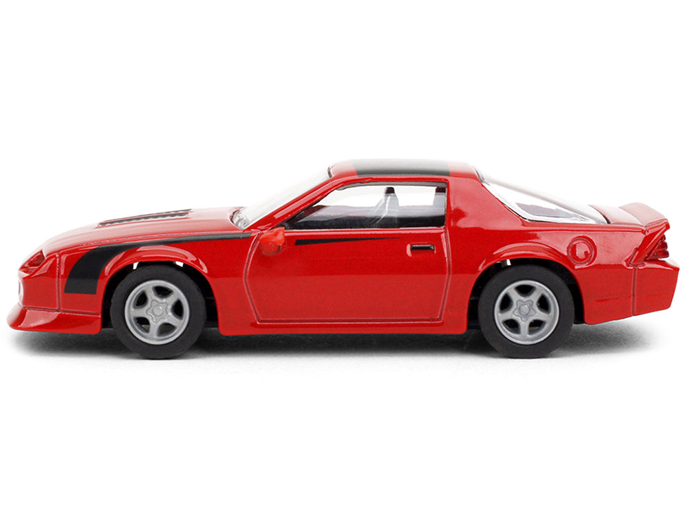 1985 Chevrolet Camaro Red with Black Top and Stripes "Collection" Series 1/64 Diecast Model Car by Majorette - image 2